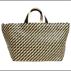 Clare V Black/Cream Bateau Tote